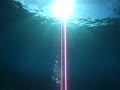 水中からの太陽光線